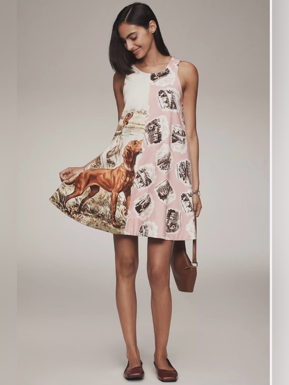 Anthropologie Maeve Keiko Dog Motif Dress - Picture 2 of 14